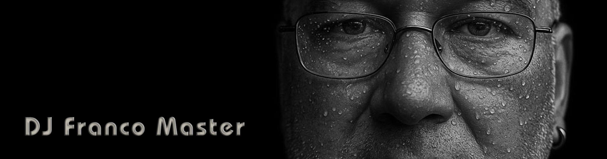 Schriftzug und Bildausschnitt von DJ Franco Master.